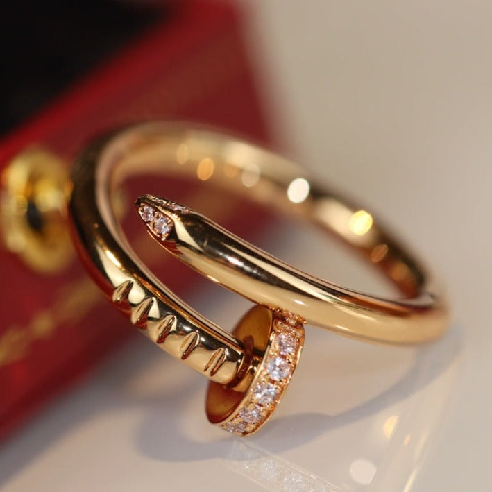CARTIER JUSTE RING 2.65MM GOLD DIAMOND