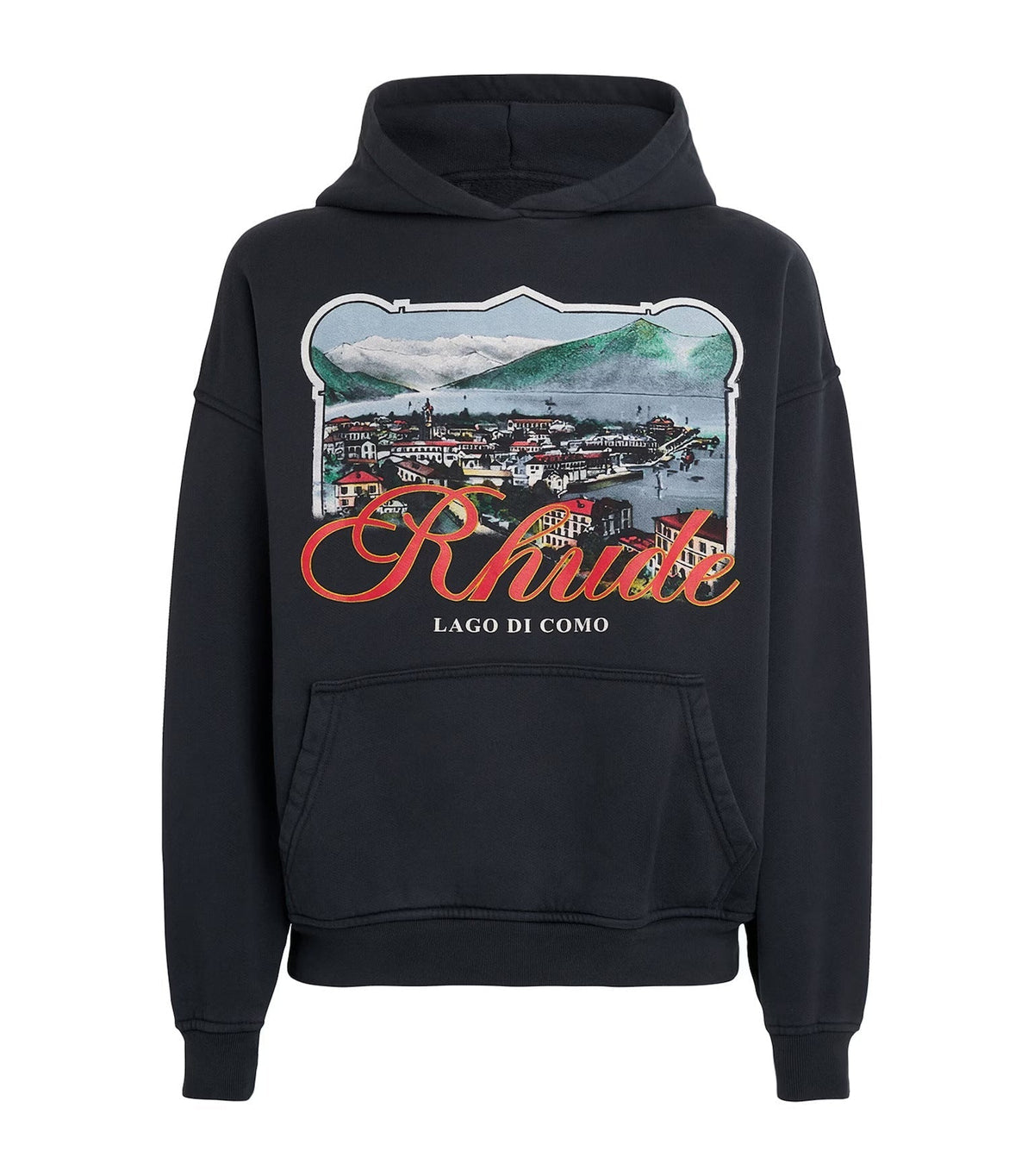 Rhude Black x Harrods Cotton Lago Di Como Hoodie