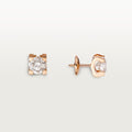 CARTIER 6MM DIAMOND PINK GOLD STUD EARRINGS
