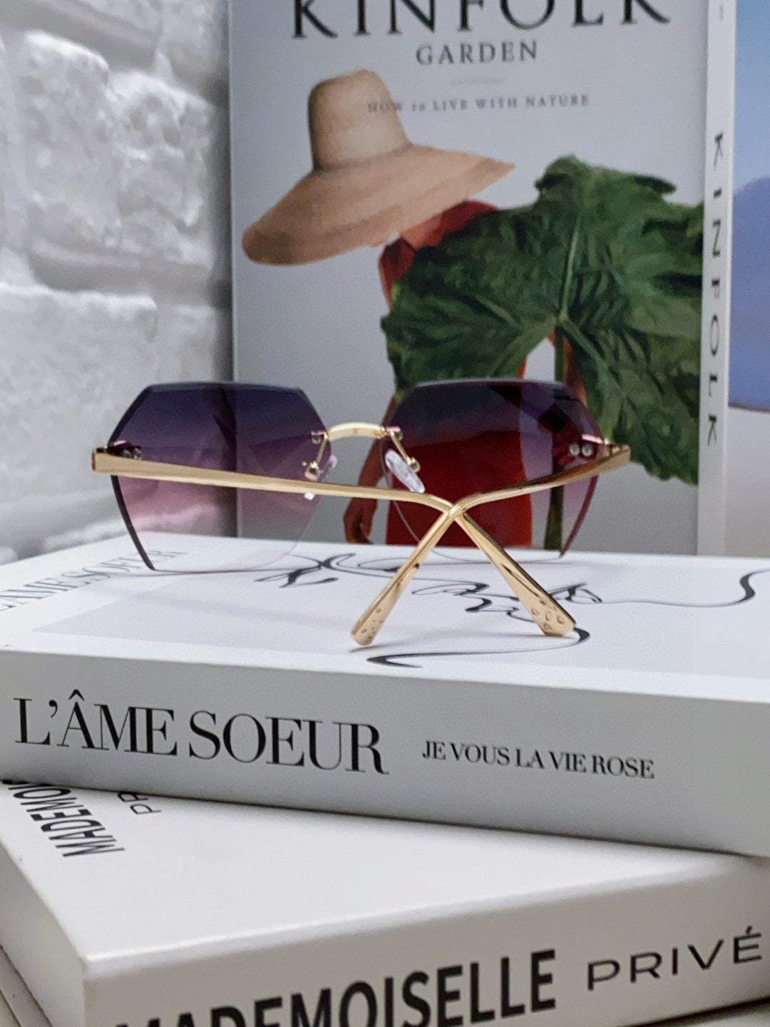 CARTIER PANTHÈRE RIMLESS GEOMETRIC FRAME SUNGLASSES  539743 IN METAL