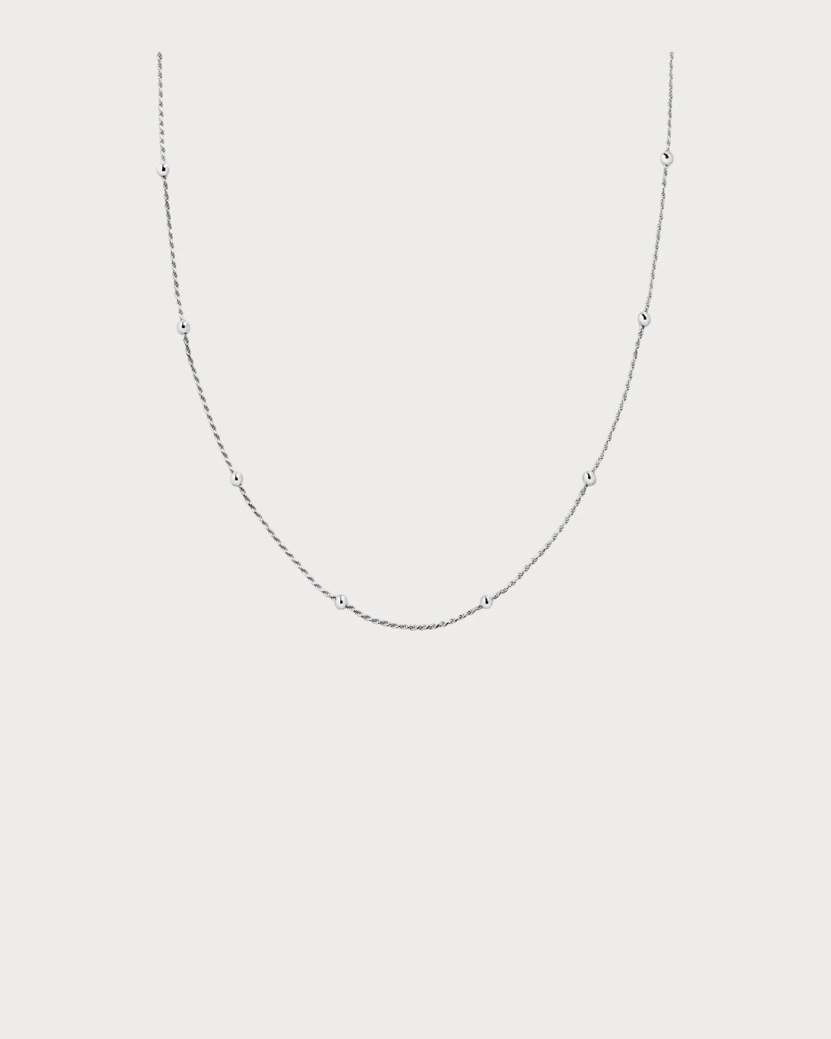 MONICA VINADER Beaded Rope 18ct Yellow Gold Vermeil Chain Necklace(Silver)