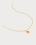 MONICA VINADER January birthstone and Garnet Pendant Necklace 925 Silver(Gold)